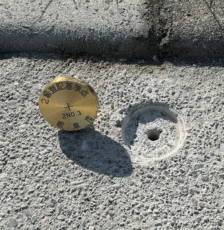 土地の境界標（基準点）と境界確定測量のイメージ